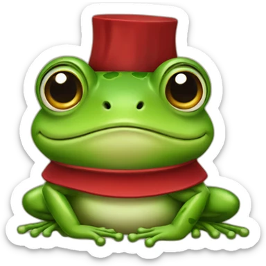 frog with a fez sticker