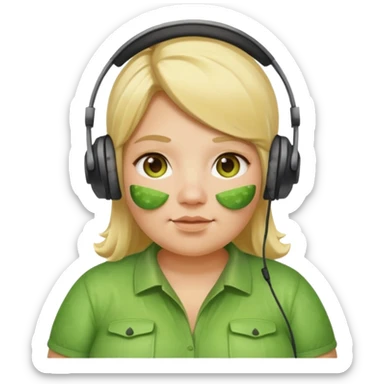 make a cucumber gamer, blonde and fat sticker