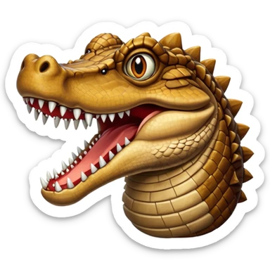 Cocodrilo café viendo hacia enfrente sticker