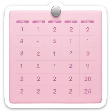light pink calendar sticker