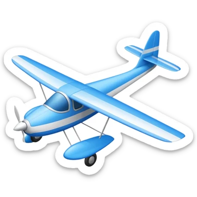 Classic sailplane with blue skies in the background sticker