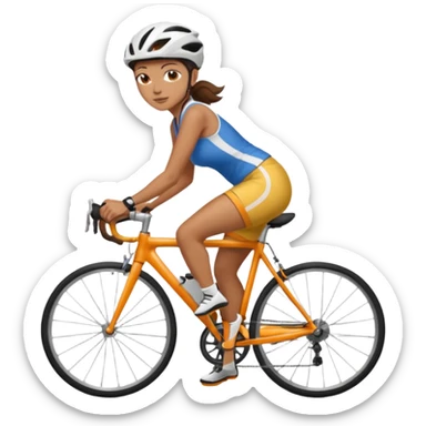 woman wearing shorts on road bike sticker