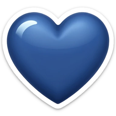 Navy blue heart sticker