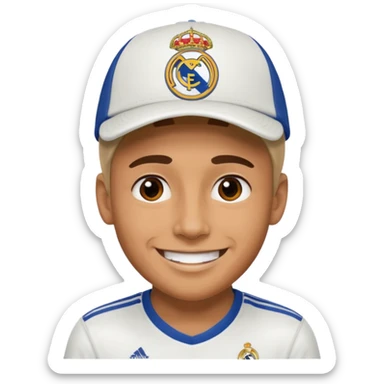 Real Madrid fun with a cap sticker