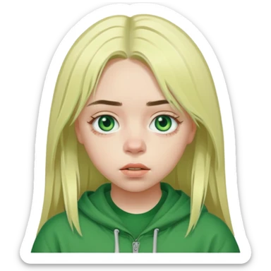 Billie Eilish face  sticker