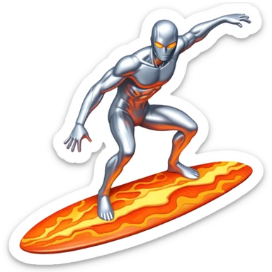 Silver Surfer but made with Lava sticker