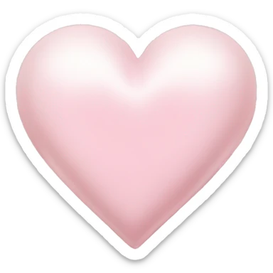 pearl light pink heart sticker