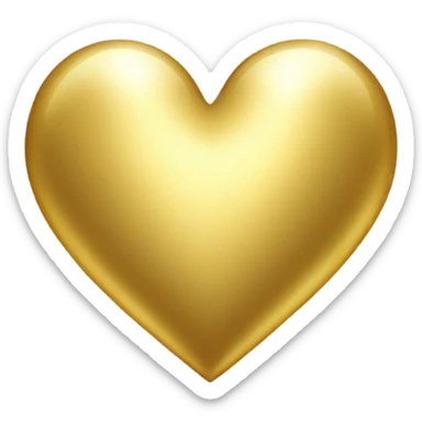 Gold colored heart  sticker