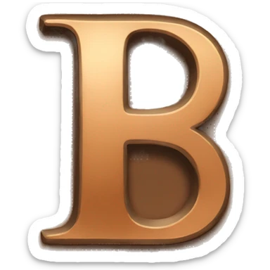 bronze letter B sticker