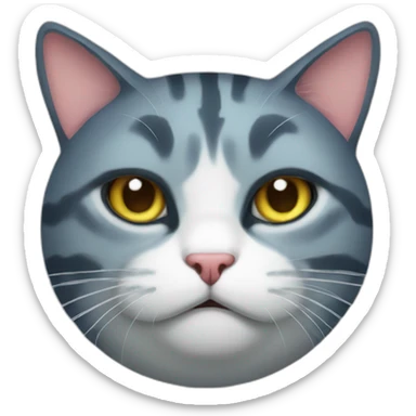 Fish-cat-grumpy sticker