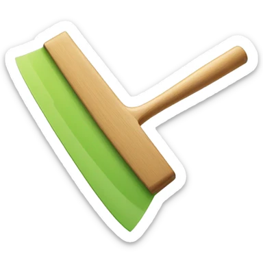 squeegee with long wooden handle sticker