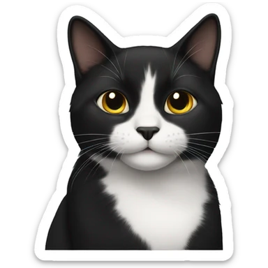 Black cat sticker
