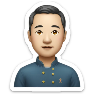 Portrait of a Chinese resident sticker