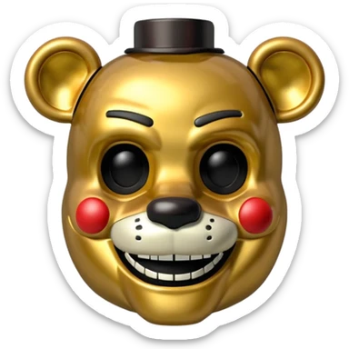 Freddy fnaf mask sticker