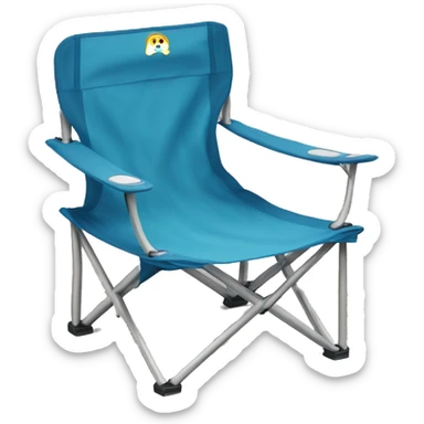 blue folding camp chair sticker