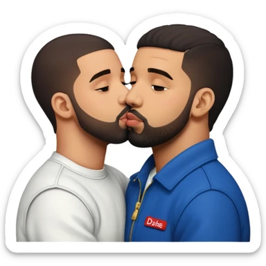 drake kissing drake kissing drake kissing drake sticker
