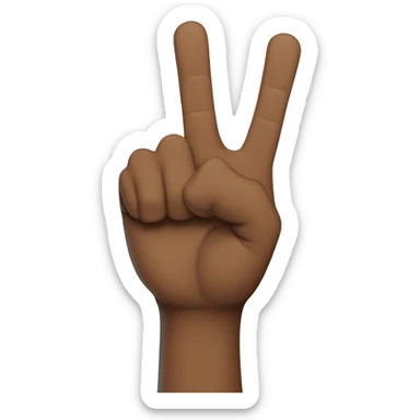 Three-finger salute sticker