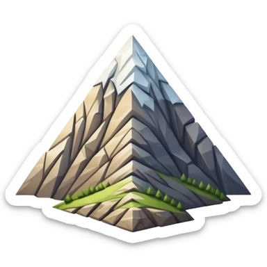 Mountain shaped like a parallelogram with Kurdish cultural elements sticker