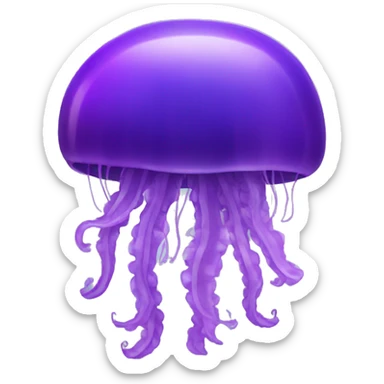 Purple jellyfish sticker