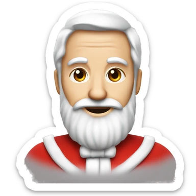 père Noël avec cadeau est costume rouge et barbe blanche sticker