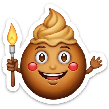 Emoji thats baked wit a spliff sticker