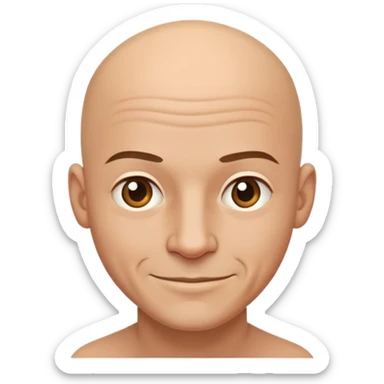Bald guy smirking sticker