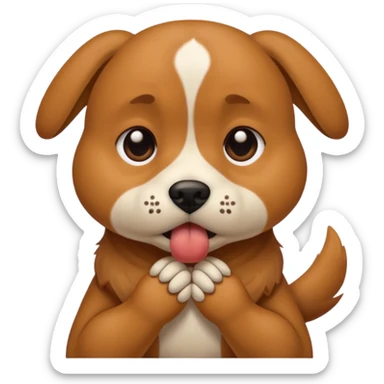 a dog choking itself out sticker