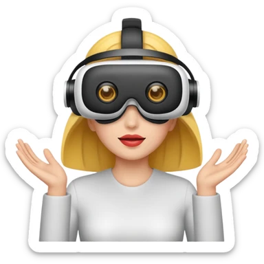 VR wearing woman sticker