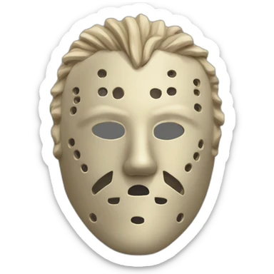 masque ensanglanté de jason de vendredi 13 sticker