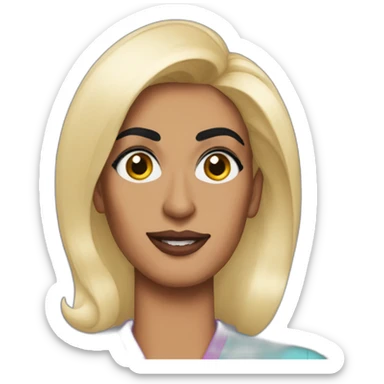 rishi sunak in drag with makeup sticker