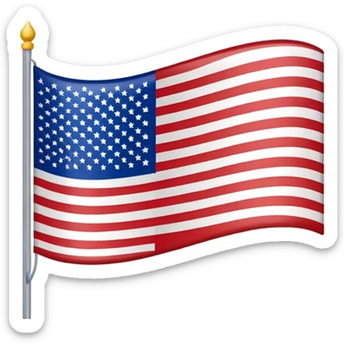 An american flag sticker
