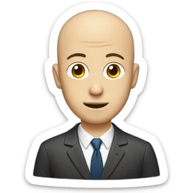 thin bald guy broadcasting sticker