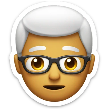 Frowning emoji with a peace sign sticker