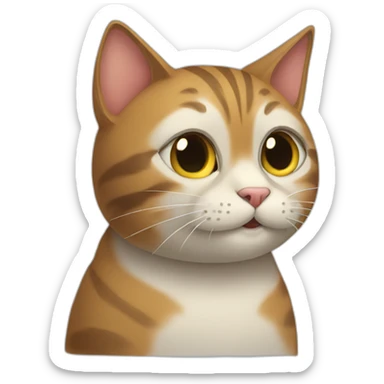 Cat texting sticker