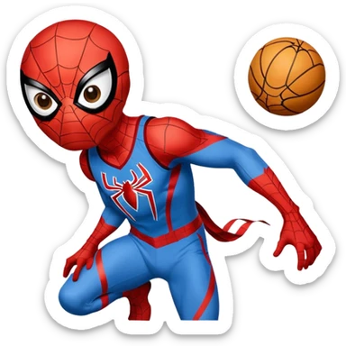 Spider-Man wearing a Denver Nuggets jersey sticker