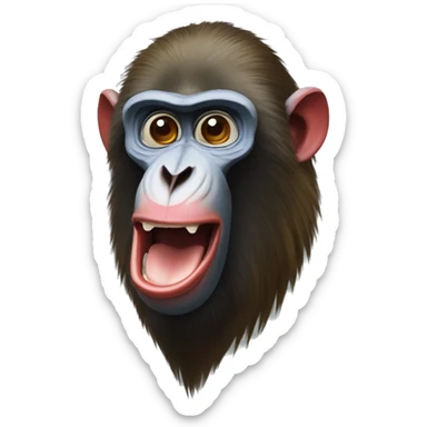 mandrill realist sticker