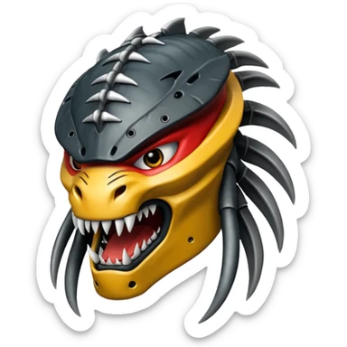smiling predator from movie predator sticker