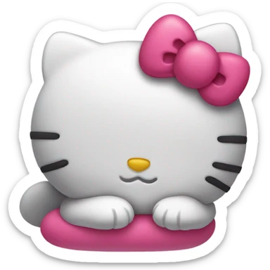 Hello kitty laying down sticker