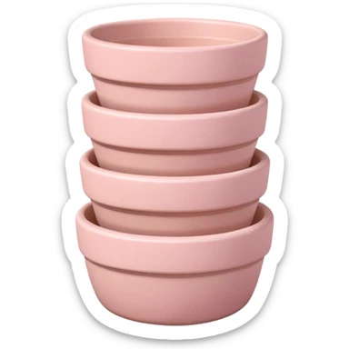 Pastel pink stacked pots  sticker