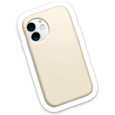 white iPhone 14 with beige checkered case sticker