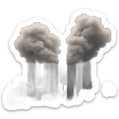 Twin Towers smoke sticker