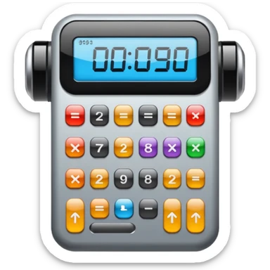 Crie a imagem de uma calculadora sticker