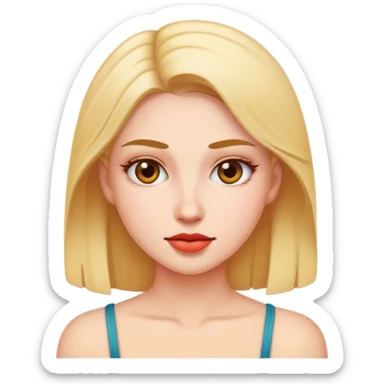 realistic portrait of a woman sticker