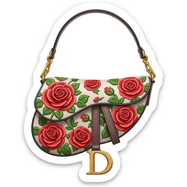 floral dior saddle bag sticker