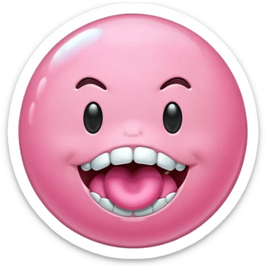 Pink bubble-gum sticker