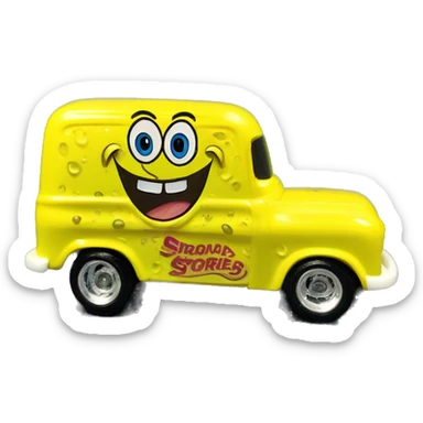 Hot wheels Premium SpongeBob 1953 Chevy dually step van  sticker