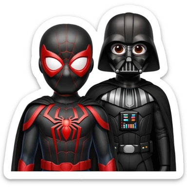 spider mam de darth veder sticker
