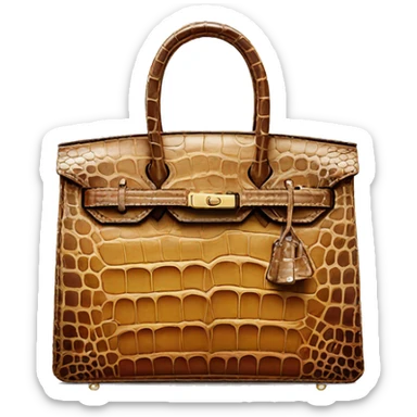 Crocodile leather bag birkin  sticker
