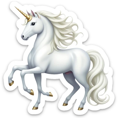 cinematic-beautiful-white-unicorn-emoji,-poised-and-regal,-with-a-slender,-ethereal-form-draped-in-a-pristine-white-color,-a-flowing-mane-and-tail,-and-a-white,-spiraled-horn-that-radiates-pure-light,-simplified-yet-sharp-and-majestic,  sticker
