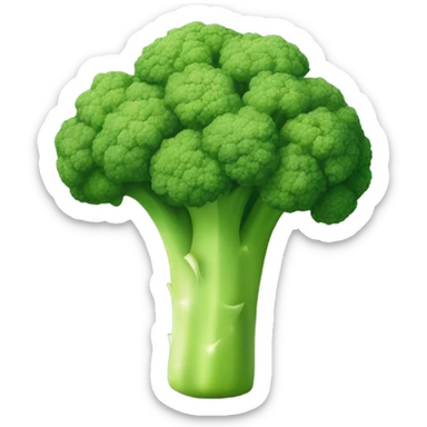 broccoli with blond hair sticker